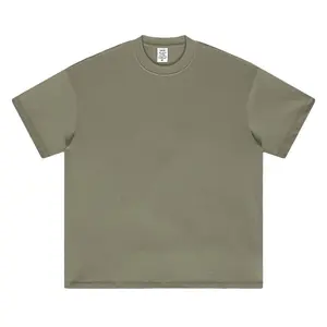 Trẻ Em Bộ Sưu Tập 305G Nặng Drop Vai Rắn Màu Sắc Trẻ Em Ngắn Tay Áo Lỏng Phù Hợp Bông T-Shirt