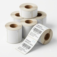 Rouleaux de papier couché vierge en gros, étiquettes autocollantes brillantes pour codes-barres, pour supermarchés, produits alimentaires, cosmétiques et expéditions