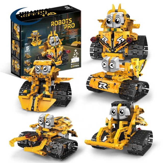 5 in 1 Assemble RC APP Control Robot Coding Robot Kit Toys Educational Programmable Building Block DIY Stem Toys