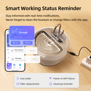 4L Tuya เครื่องจ่ายน้ำแมวอัตโนมัติ, WIFI ชามสแตนเลสระดับน้ำสัตว์เลี้ยงน้ำพุสุนัขสำหรับดื่ม - Product Image 3
