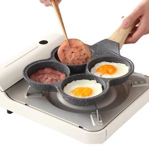 Máquina para desayunos de piedra Maifan personalizada, sartén eléctrica antiadherente de 4 orificios para cocinar gofres y huevos - Product Image 4