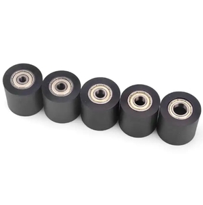 Roda Bantalan Berlapis Poliuretan PU Roda Karet Baru Roda Pemandu Katrol untuk Sabuk Konveyor Ritel Mesin Dayung Roda Tekan - Product Image 4