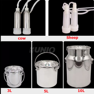 Ordeñadora portátil de racimo de vacas y cabras motores eléctricos y diésel doble 5L/10L/15L SS304 cubos/tanque - Product Image 4