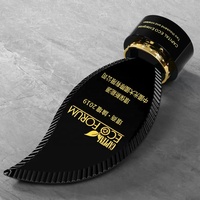 Nouveau logo personnalisé trophée en forme de feuille de cristal noir certificat souvenir graver impression laser cadeau pour invité avec base