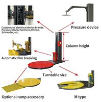 Máquina Envolvedora de Palés Automática de Perfil Bajo con Plataforma Giratoria Tipo M/Horseshoe, Compatible con Transpaletas Manuales