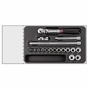 519/604BB <b>Tool</b> <b>Storage</b> Set 12pc Socket Wrench Kit With Ratchet And Extensions For Automotive Repair - Product Image 1