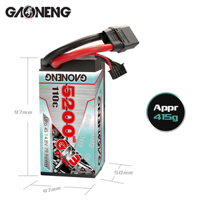 GNB GAONENG 5200MAH 14.8V 110C 220C 4S 4S2P Shorty Pack RC LiPo <b>Battery</b> Racing Car 1:10 <b>Cabled</b> Hard Case With XT90 Customize OEM - Product Image 4