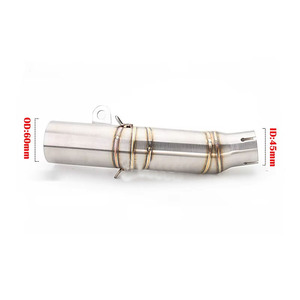 Pour YAMAHA YZF R6 2006 - <span class=keywords><strong>2023</strong></span>, tuyau de liaison intermédiaire d'échappement à enfiler, adaptateur d'échappement, connexion silencieux 60 mm - Product Image 3