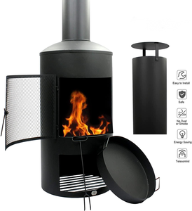 Brasero d'extérieur en acier laminé à froid pour terrasse, jardin, foyer, poêle à bois, chauffage extérieur - Product Image 3