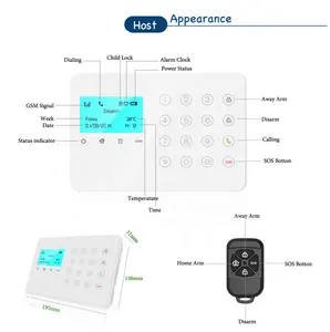 Factory price 4/8/16 Zone fighting fire Alarm Control Panel Elderly monitoring devices GSM alarm system