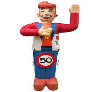 Tamaño personalizado inflable estilo <span class=keywords><strong>de</strong></span> vacaciones Abraham Vakantie Hombre con soplador Holiday Man muñeca inflable Abraham muñeca 3,5 m <span class=keywords><strong>de</strong></span> altura - Product Image 6