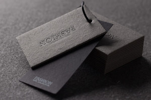 Tùy chỉnh màu đen nổi UV treo thẻ chất lượng cao thân thiện với môi giấy cho quần áo Túi giày - Product Image 6