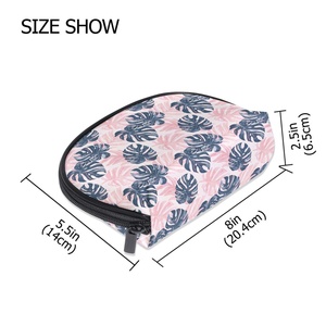 Trousse de Maquillage Tendance à Motifs Hawaïens avec Fermeture Éclair, Design Élégant en Forme de Coquillage, Sac de Toilette Personnalisé - Product Image 3