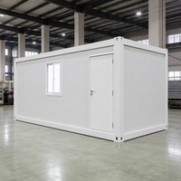 Maison conteneur modulaire détachable et coupe-vent avec salle de bain et toit en pente