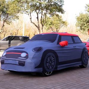 RP002 Housse de voiture personnalisable haut de gamme Housse de voiture de luxe respirante en polyester super doux au toucher extensible Housse de voiture de <span class=keywords><strong>garage</strong></span> pliante - Product Image 3