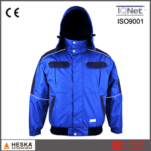Chaqueta cortavientos de trabajo de invierno negra para hombre - Product Image 2