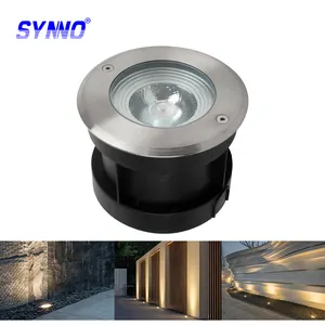 Fabrika toptan açık peyzaj paslanmaz çelik Inground ışık gömme Ac Dc12v su geçirmez Ip67 Led yeraltı ışık