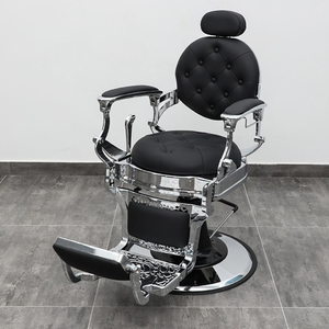 Z High End Factory Professional Men's All-black Barber <b>Chair</b> <b>Retro</b> Heavy Frame Styling Salon Hairdressing Barber <b>Chair</b> - Product Image 3