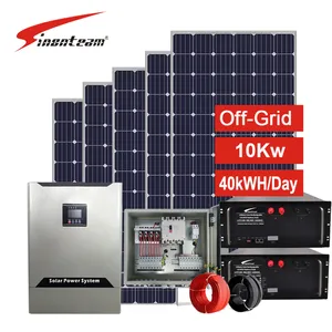 10kw 20kw 50kw 100kw off grid solar energy power system for home with 48v solar system battery for farm