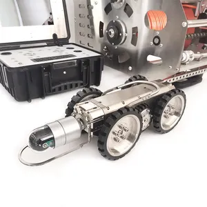 IP68防水工业排水管视频检测摄像机闭路电视下水道履带机器人