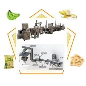 Customize Automatic Slicing and Deep Frying Machine for Making Fried Long Wavy Banana Wafer Plantain Chips Manufacturer Pant