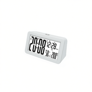 Digital Desk <b>Clock</b> With Temperature And Humidity Display 5802 <b>White</b> Model - Product Image 2