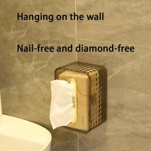 Aoniu Boîte à mouchoirs transparente en diamant de luxe léger Boîte de rangement multifonctionnelle murale - Product Image 3