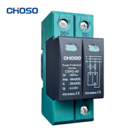 Parafoudre CHOSO CSPD-40 Dispositif de protection contre les surtensions CC T2 2P Industriel 600V 1000V 20kA40kA 8/20s Parafoudre Solaire Photovoltaïque