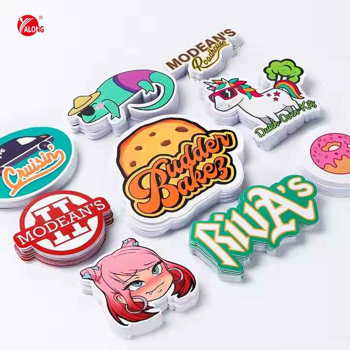 YALONG Wholesale Design Labels Cartoon Waterproof Sticker Adhesive Label Printing Holographic Vinyl Custom Die Cut Sticker Sheet