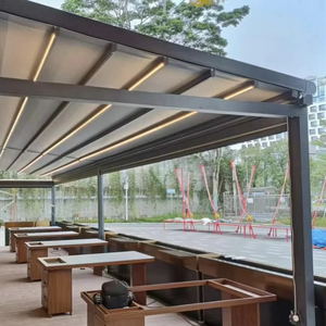 Pergola en aluminium rétractable pour extérieur, toit imperméable en PVC, <span class=keywords><strong>auvent</strong></span> motorisé électrique, parasol pliable pour patio, <span class=keywords><strong>auvent</strong></span> automatique - Product Image 1