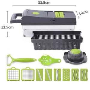 Vegetable Chopper Slicer Dicer <b>Kitchen</b> <b>Utensil</b> Plastic & <b>Stainless</b> <b>Steel</b> Sustainable - Product Image 1