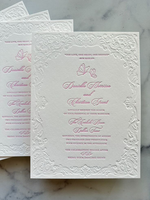 Invitations de mariage, menus et cartes de table personnalisées imprimées sur papier coton fait main avec motif floral, pour la décoration de table de réception