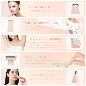 Épilateur électrique 5 en 1 sûr et indolore pour le visage, le corps, le bikini, les aisselles, étanche, <span class=keywords><strong>rasoir</strong></span> électrique pour femmes - Product Image 5