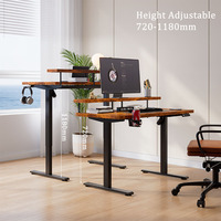 Escritorio de Computadora Plegable Ergonómico de Altura Ajustable con un Motor y 2 Etapas, Escritorio para Juegos para el Hogar, Venta Caliente