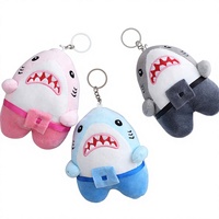 Porte-clés Requin Personnalisé en Peluche Douce, Pendentif Animal en Peluche, Breloque de Sac, Décoration de Sac à Dos