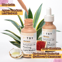 Crème solaire minérale teintée légère et naturelle personnalisée SPF50, sérum solaire teinté éclatant pour le visage