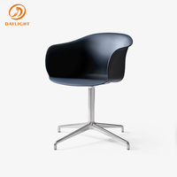Chaise de bureau multifonctionnelle de style nordique moderne, très vendue, et chaise pivotante entièrement rembourrée pour usage domestique avec accoudoirs