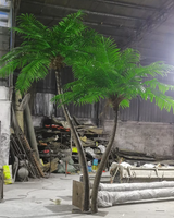Personnalisé faux grand 1m-8m palmier incurvé en plastique ornemental tropical Planttall géant artificiel courbure palmier cocotier