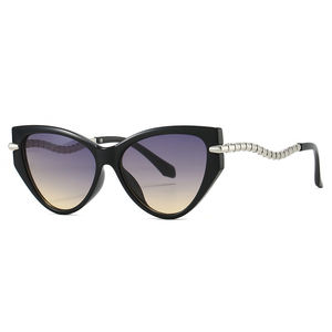 DOISYER occhiali da sole di lusso per le donne Logo personalizzato di alta qualità UV400 Cat Eye montature in rosso <span class=keywords><strong>e</strong></span> blu nuovi occhiali da sole di design - Product Image 3