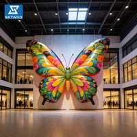 Papillon géant gonflable à suspendre au mur, décoration publicitaire gonflable pour événements et expositions