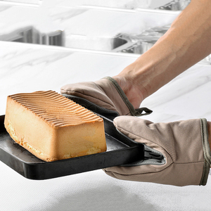 En gros DD919 Ensemble de pinces de cuisine et de protège-mains en coton épais, isolant thermique, résistant aux hautes températures et au micro-ondes - Product Image 5