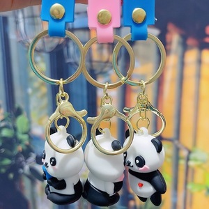 Porte-clés panda personnalisé en PVC souple de Chine, pendentif porte-clés panda pour téléphone, jouet cadeau pour enfants, porte-clés en PVC pour enfants - Product Image 4