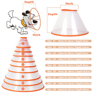 सर्जरी के बाद कुत्तों के लिए लचीला प्लास्टिक कुत्ता शंकु कॉलर नरम पालतू - Product Image 6