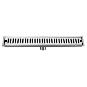 OEM Thickened Stainless Steel Rectangular Brushed Surface Modern Minimalist Design Odor-Proof Floor Drain for Bathroom Toilet - Product Image 1