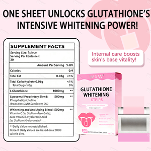 Suplemen Pencerah Kulit 7-Hari <span class=keywords><strong>Glutathione</strong></span> Oral Dissolvable Strip Hasil Pemutih Terlihat Anti-Kerut Penyerapan Merata - Product Image 3