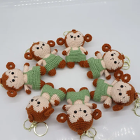Jolies poupées animales tricotées à la main, idéales pour les amis, les collègues, mini singe en crochet, cadeaux animaux au crochet, peuvent être utilisées pour la décoration
