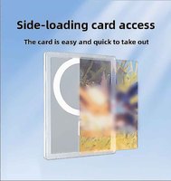 Porta Tarjetas Magnéticas para Teléfono, Nuevo Protector de Tarjetas Coleccionables Pokémon, Tarjetas Deportivas PTCG, Estuche Protector Transparente del Fabricante