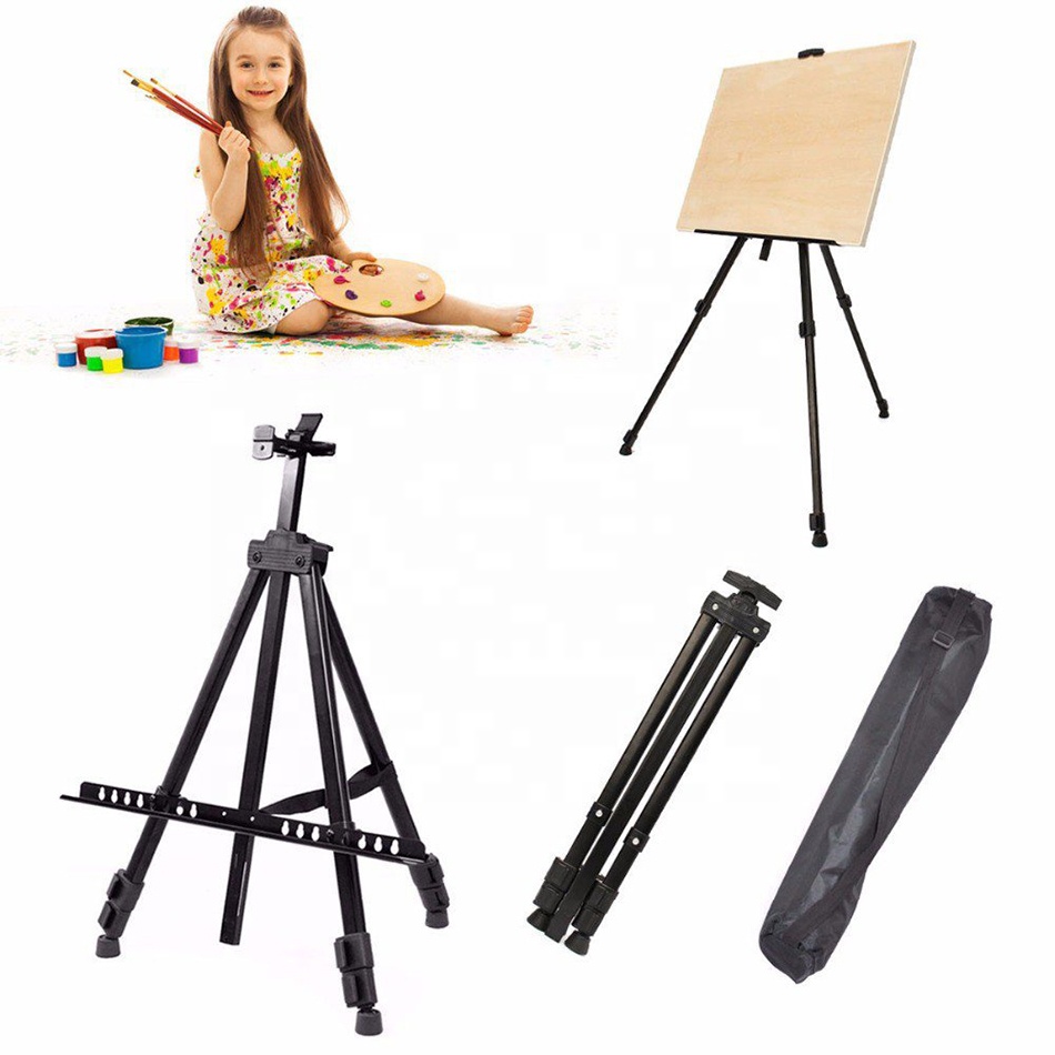 Wholesale Adjustable tripod metal field drawing tabletop easel steel for wedding sign easel