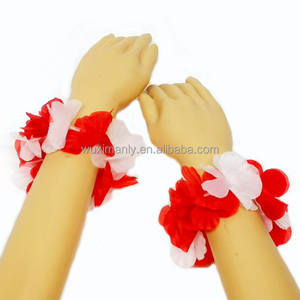 Collana e Fascia per Capelli con Fiori in Tessuto Ecologico, Colorata, per Tifosi di Calcio, Novità 2026 - Product Image 3