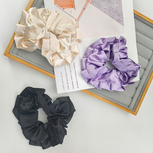 Style japonais et coréen sur taille plissée grand côlon chouchous Satin Ballet cheveux corde accessoires <span class=keywords><strong>Scrunch</strong></span> - Product Image 2